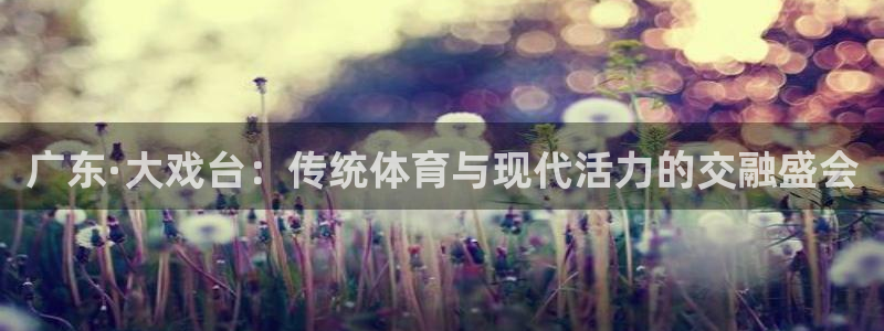 皇冠277体育：广东·大戏台：传统体育与现代活力的交融盛会